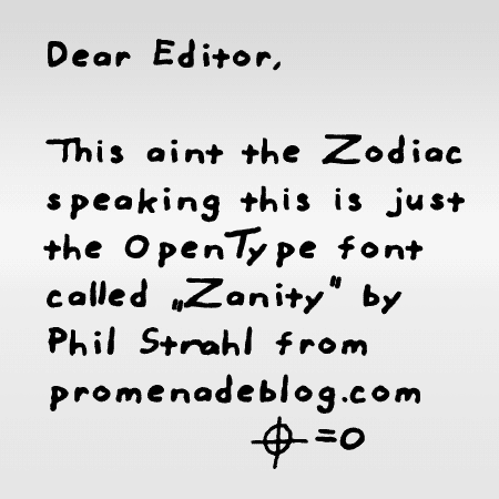 pixar logo font. Zodiac Font Example